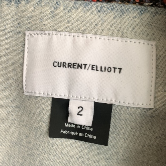 Current/Elliott The Charmer Tweed and Denim Jacket - Picture 4 of 10